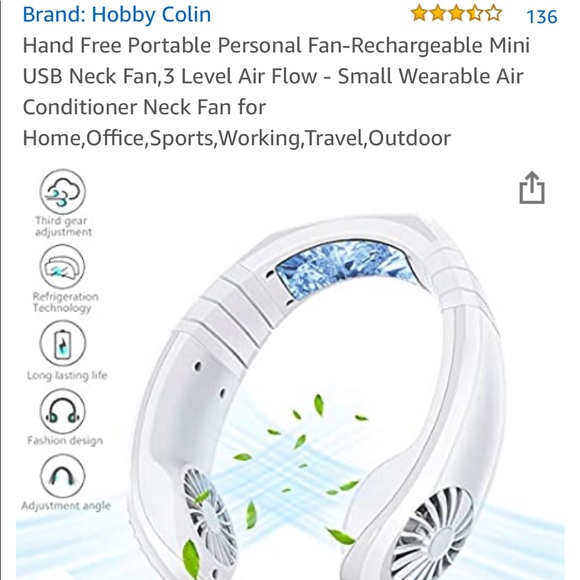 Personal Cooling Fan. SOLD - Picture 1 of 5